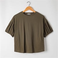 袖脇レース切替プルオーバー レディス ESSEME(エシーム) 363163(カーキ-M)
