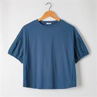 袖脇レース切替プルオーバー レディス ESSEME(エシーム) 363163(アオ-M)