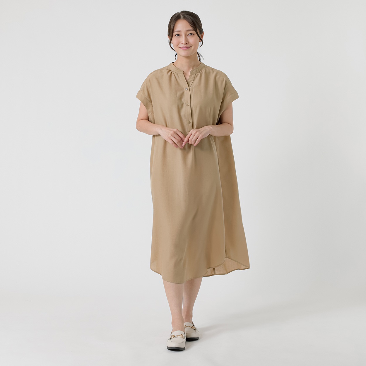 スキッパードルマンワンピース レディス ESSEME(エシーム) AE261LJ364(チャ-XL)