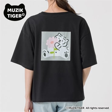 MUZIK TIGER バックプリントTシャツ レディス ESSEME(エシーム) ESM26M054-TS(クロ-M)