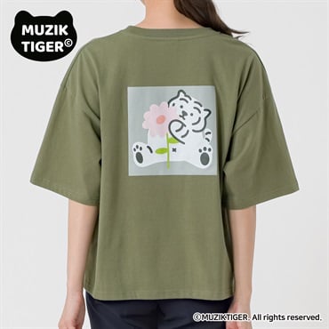 MUZIK TIGER バックプリントTシャツ レディス ESSEME(エシーム) ESM26M054-TS(コイミドリ-M)