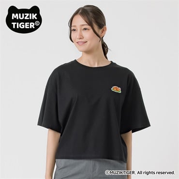 MUZIK TIGER 胸ポイントTシャツ レディス ESSEME(エシーム) ESM26M055-TS(クロ-M)