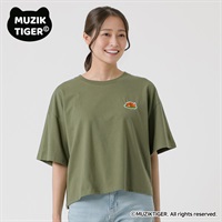 MUZIK TIGER 胸ポイントTシャツ レディス ESSEME(エシーム) ESM26M055-TS(コイミドリ-M)