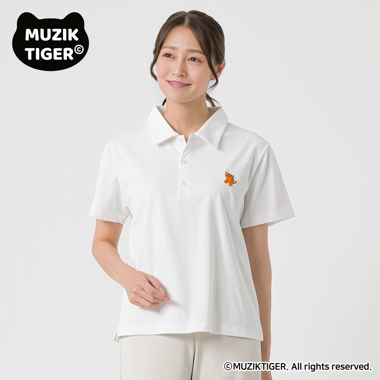 MUZIK TIGER ポロシャツ レディス ESSEME(エシーム) ESM26M056-TS(アイボリー-XL)