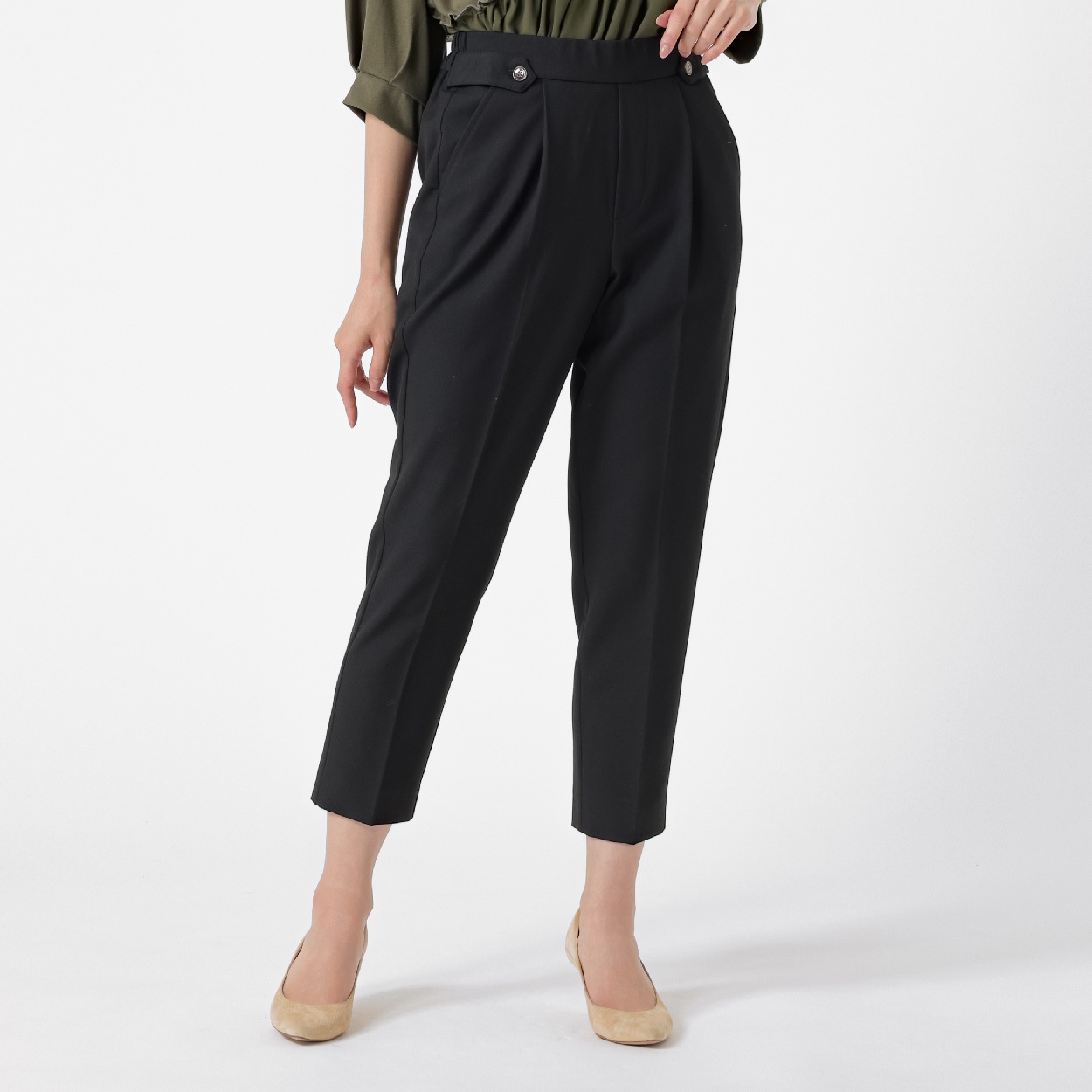 TR2WAYテーパードパンツ レディス ESSEME(エシーム) AE262BK354(クロ-XL)