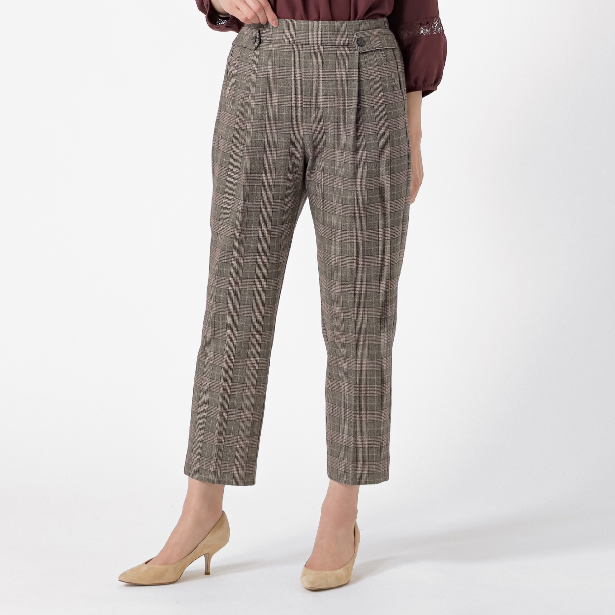 TR2WAYテーパードパンツ レディス ESSEME(エシーム) AE262BK354(Ａチャ-XL)