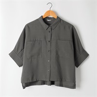 ビッグポケットカラーシャツ レディス ESSEME(エシーム) AE262LJ372J(チャコ－ルグレ－-M)