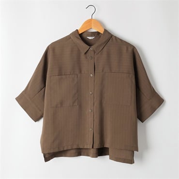 ビッグポケットカラーシャツ レディス ESSEME(エシーム) AE262LJ372J(コイチャ-M)