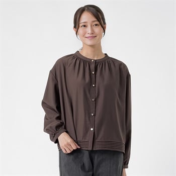 裾ピンタックブラウス レディス ESSEME(エシーム) 230221(コイチャ-M)