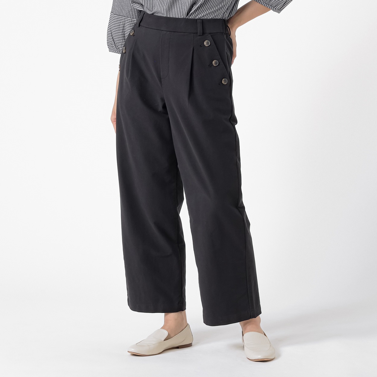 トリコットジャージーストレートパンツ レディス ESSEME(エシーム) 5307633(コイアオ-XL)