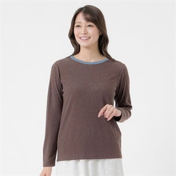 モイスト微ラメ配色インナー レディス ESSEME(エシーム) AE262HY387J(チャ-M)