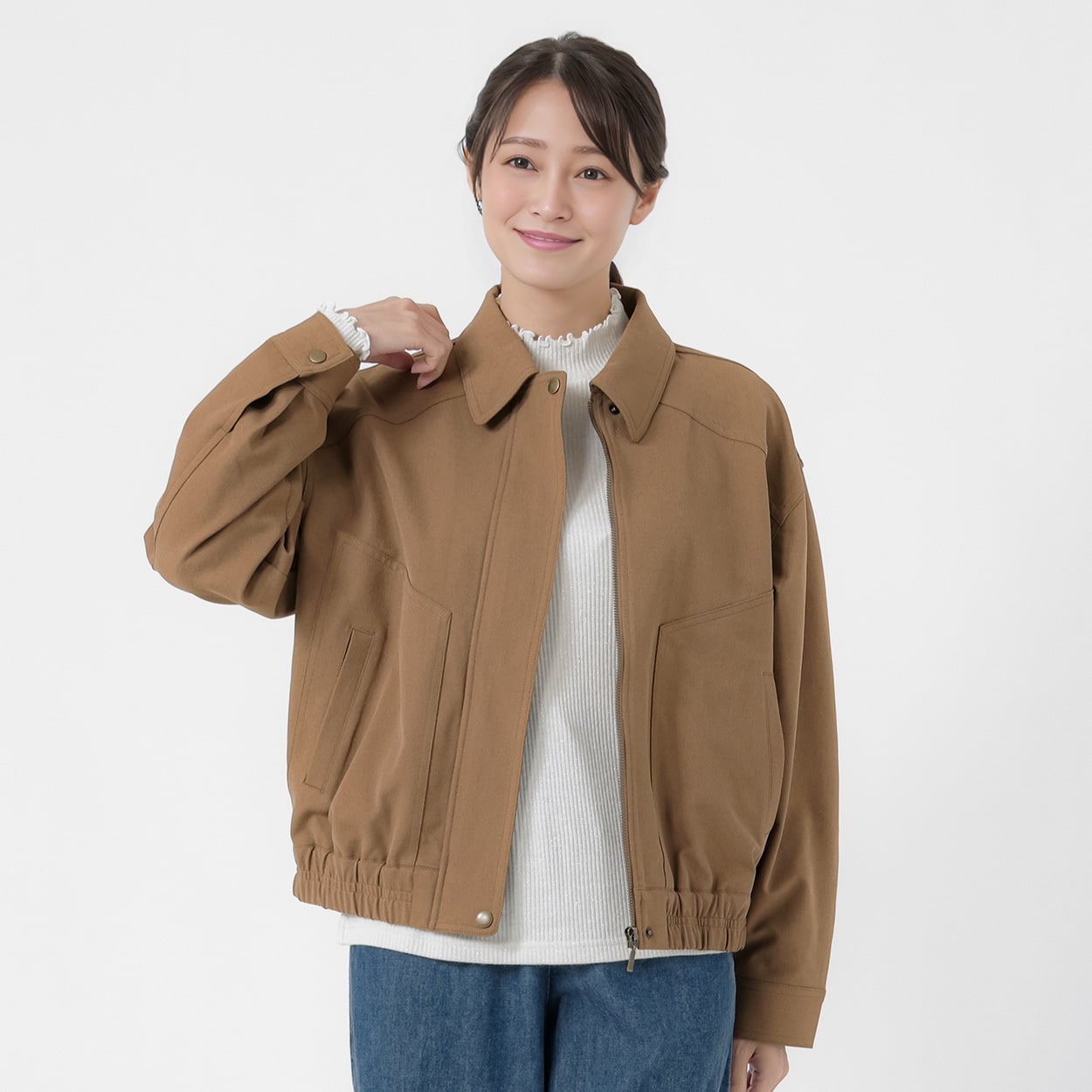 ストレッチ切替ワークブルゾン レディス ESSEME(エシーム) AE262LJ394J(ウスチャ-M)