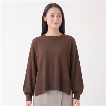 クルーネックドルマンプルオーバー レディス ESSEME(エシーム) 691565(チャ-M)