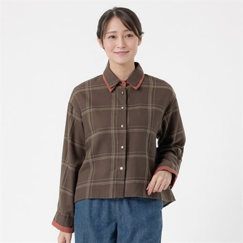 シェニールチェック配色シャツ レディス ESSEME(エシーム) 230251