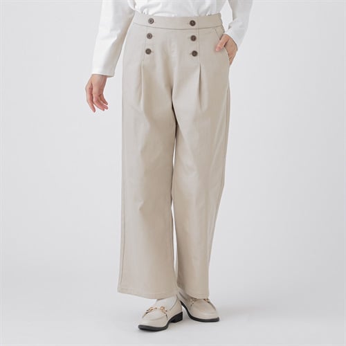 裏起毛デニムワイドパンツ レディス ESSEME(エシーム) 5313633(チャ-S)