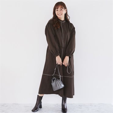 【ESSEME×藤本美貴】パイピングシャツワンピース レディス ESSEME(エシーム) 391877-MK