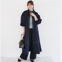 【ESSEME×藤本美貴】パイピングシャツワンピース レディス ESSEME(エシーム) 391877-MK(コイアオ-M)