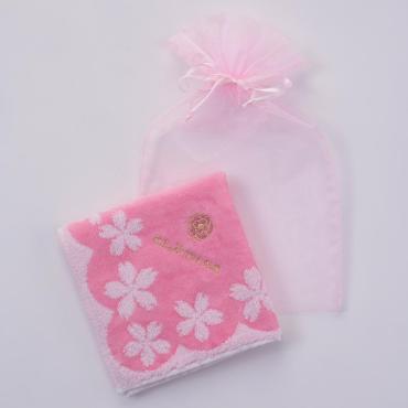 クレイサスタオルハンカチ 桜モチーフ レディス