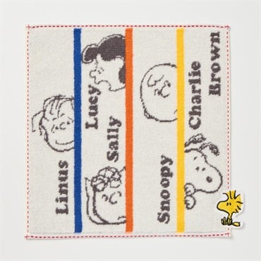 スヌーピー  ハンドタオル スヌーピー タオルハンカチ ヘッドホン柄 【PEANUTS