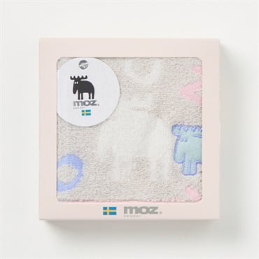 moz(モズ) 箱入りハンカチ(ウスアカ-フリー)