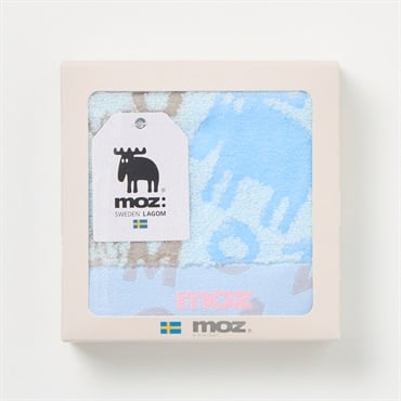 moz(モズ) 箱入りハンカチ(ウスアオ-フリー)