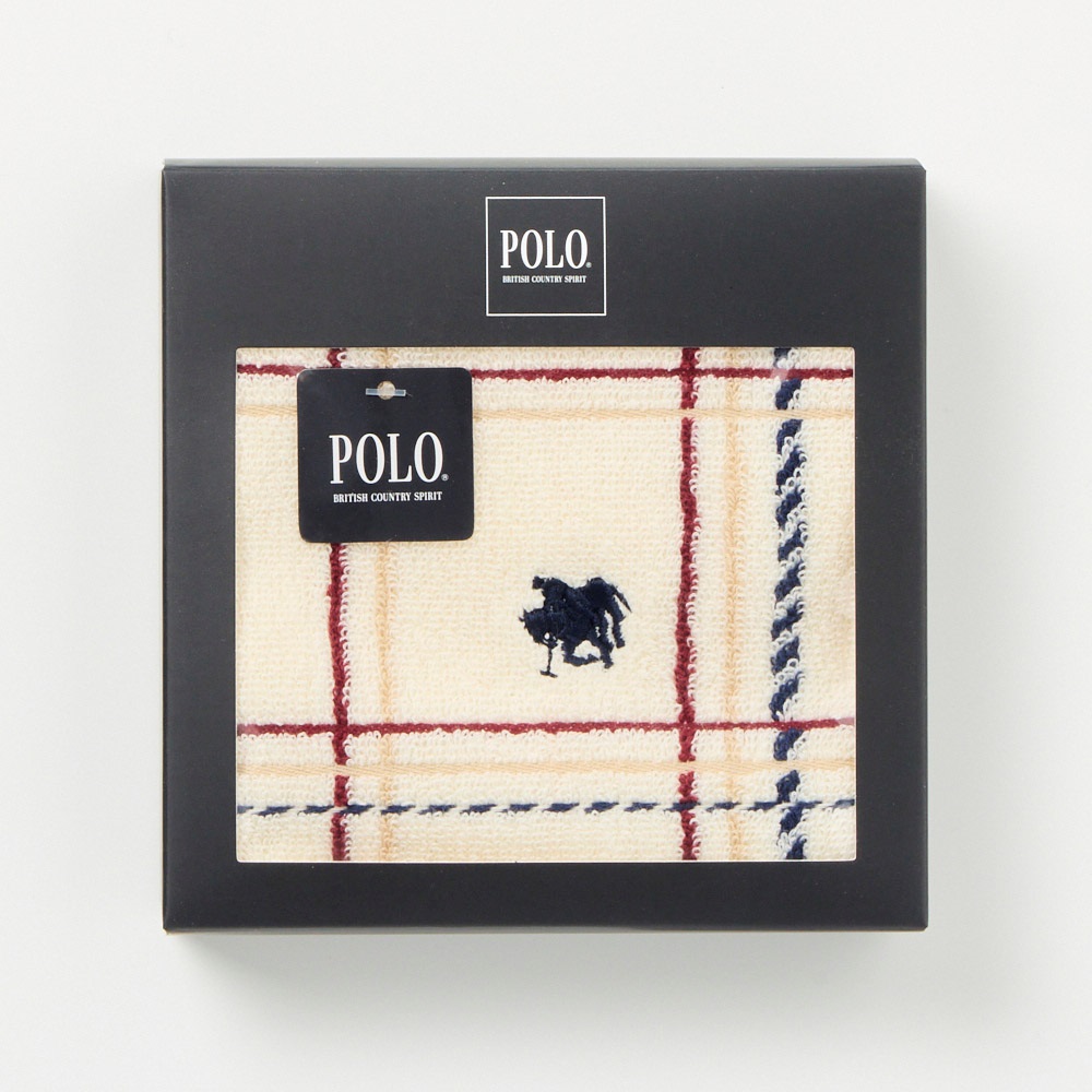 POLO BCS 紳士箱入りハンカチ(シロ-フリー)