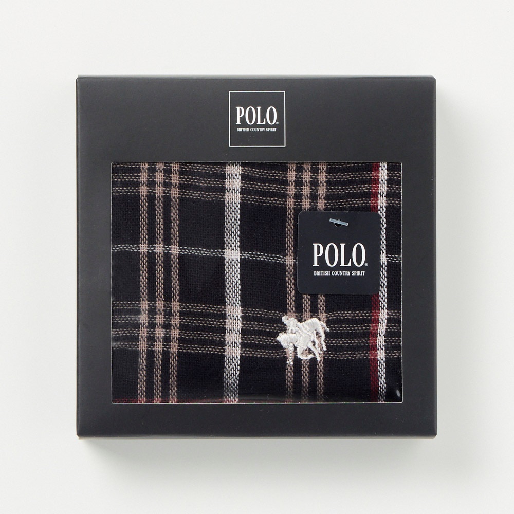POLO BCS 紳士箱入りハンカチ(ウスクロ-フリー)