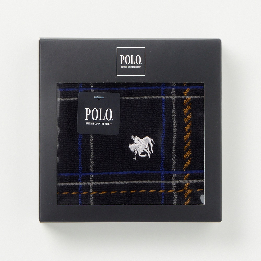 POLO BCS 紳士箱入りハンカチ(クロ-フリー)