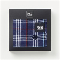 POLO BCS 紳士箱入りハンカチ(アオ-フリー)