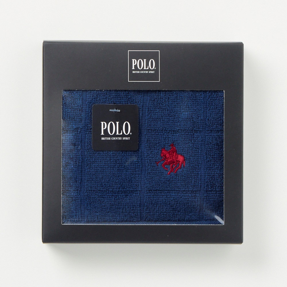 POLO BCS 紳士箱入りハンカチ(Ａアオ-フリー)