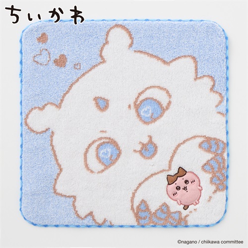 ちいかわタオルかたまってるよ(アオ-フリー)