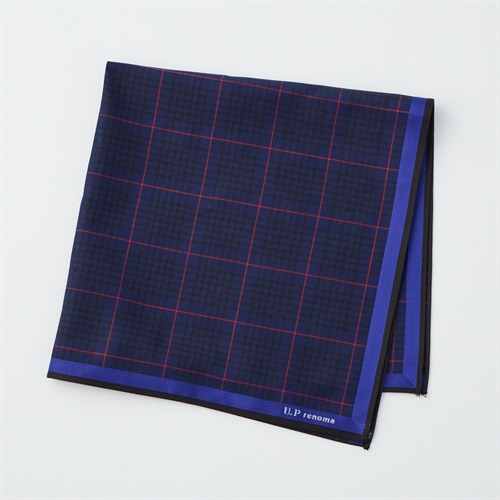 U.P renoma(ユーピーレノマ) ハンカチ チェック(コイアオ-フリー)