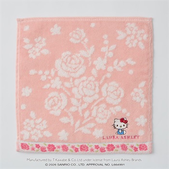 Laura Ashley(ローラ アシュレイ) ハローキティ　ミニタオルハンカチ(ウスアカ-フリー)