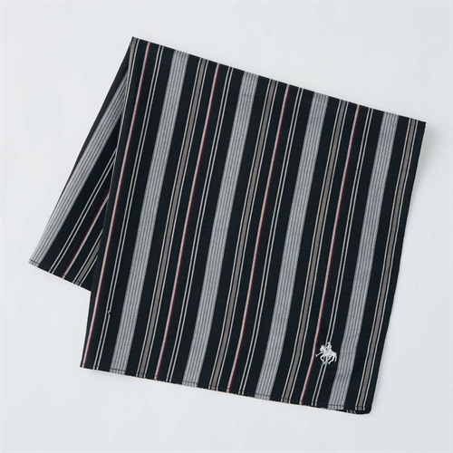 POLO BRITISH COUNTRY SPIRIT(ポロ・ビーシーエス) ストライプハンカチ5061 ユニセックス(クロ-フリー)