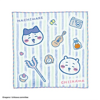 ちいかわ タオルハンカチ(いろいろストライプ-フリー)
