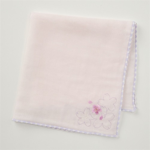 宇野千代 ガーゼ刺繍(ウスアカ-フリー)
