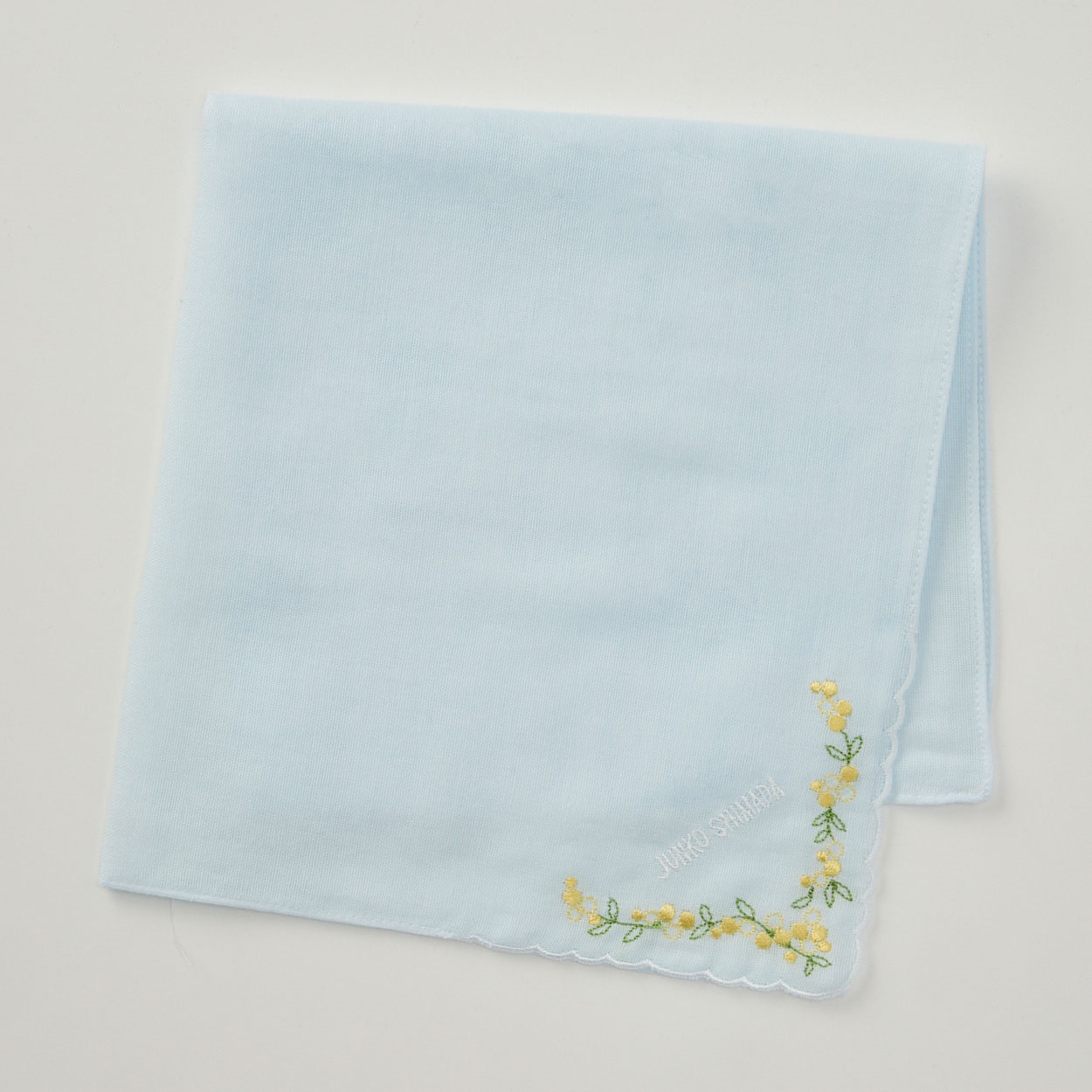 JUNKO SHIMADA(ジュンコシマダ) ガーゼ花刺繍(アオ-フリー)