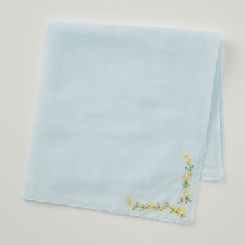 JUNKO SHIMADA(ジュンコシマダ) ガーゼ花刺繍(アオ-フリー)