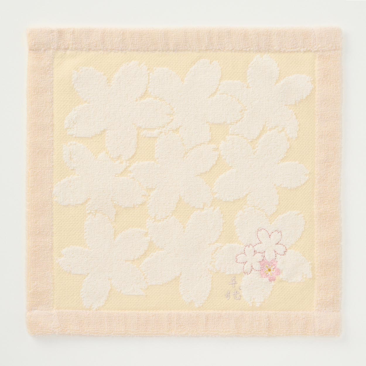 宇野千代 タオル刺繍(キイロ-フリー)