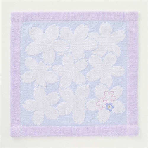 宇野千代 タオル刺繍(アオ-フリー)