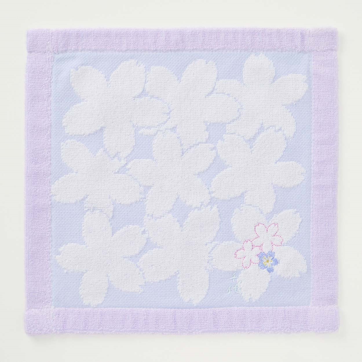宇野千代 タオル刺繍(アオ-フリー)