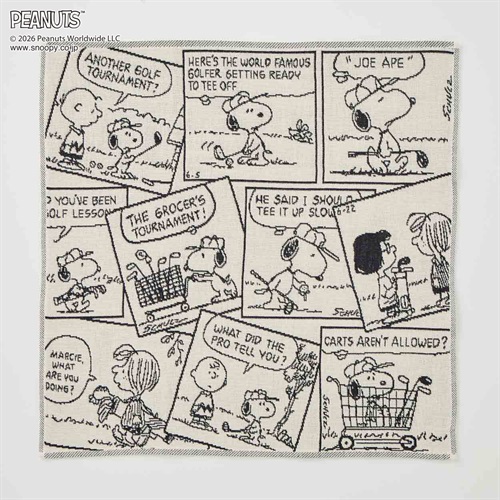 ピーナッツ(PEANUTS) スヌーピー 3重ガーゼハンカチ モノトーン