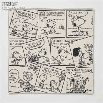 ピーナッツ(PEANUTS) スヌーピー 3重ガーゼハンカチ モノトーン(シロ-フリー)
