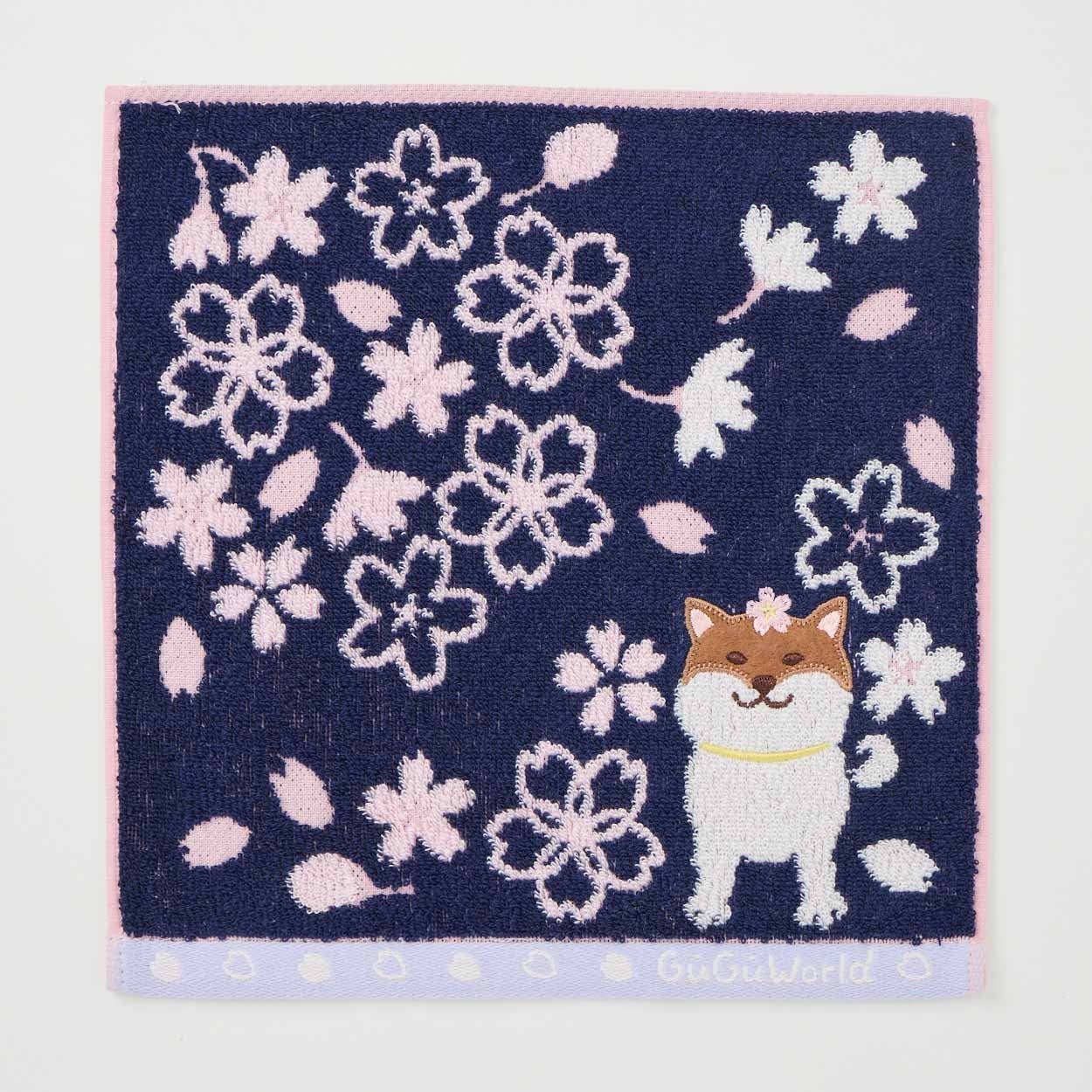 グーグー 桜タオルハンカチ 犬 | イオンスタイルオンライン 衣料品