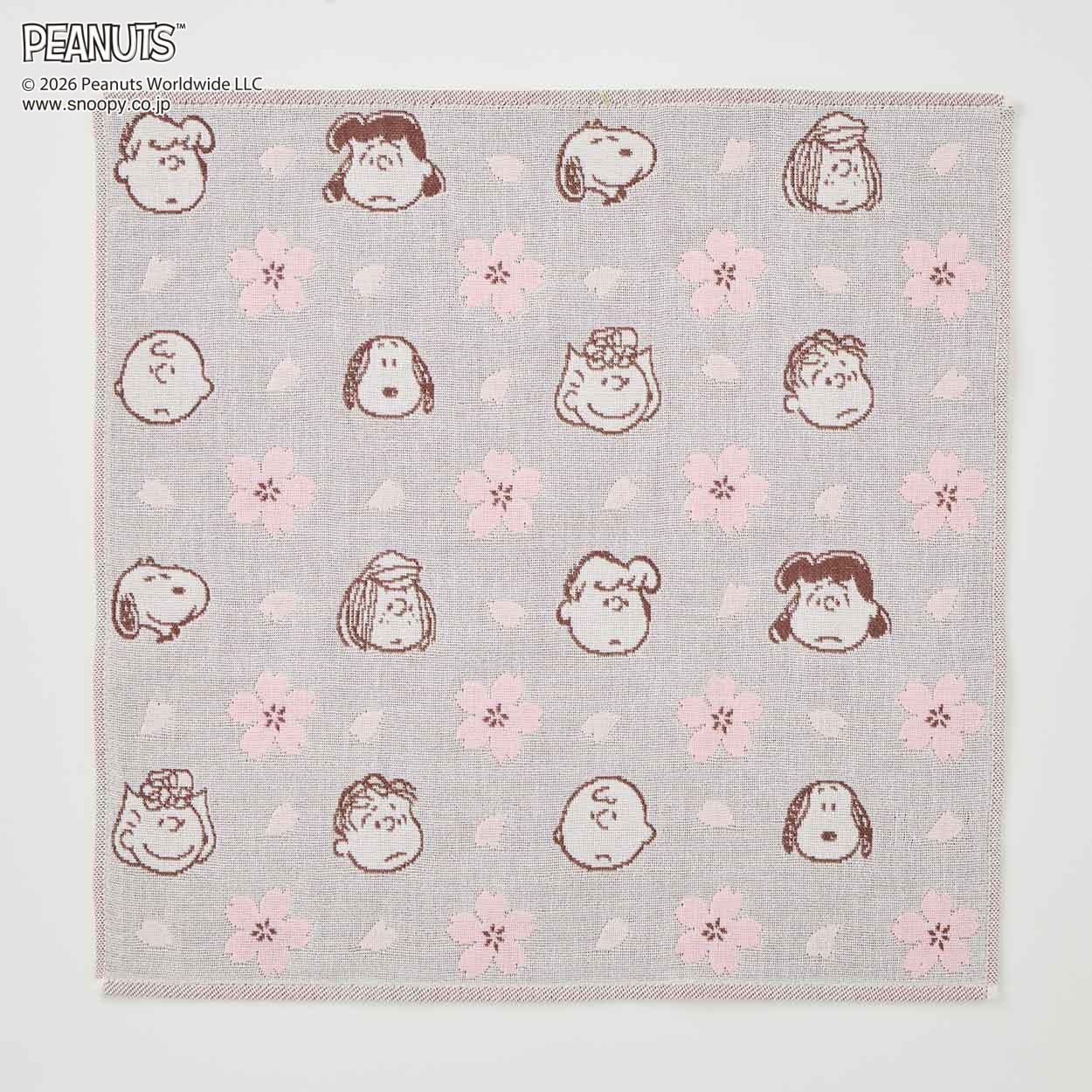 ピーナッツ(PEANUTS) スヌーピー 桜3重ガーゼハンカチ 仲間 | イオン