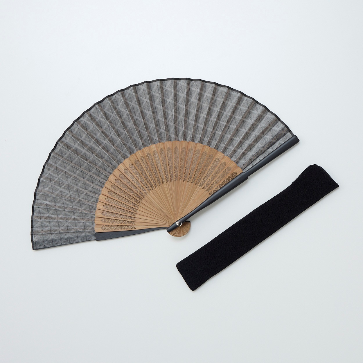 木製 80号 扇笠揃 グラデひし形紳士扇子セット | イオンスタイルオンライン 衣料品