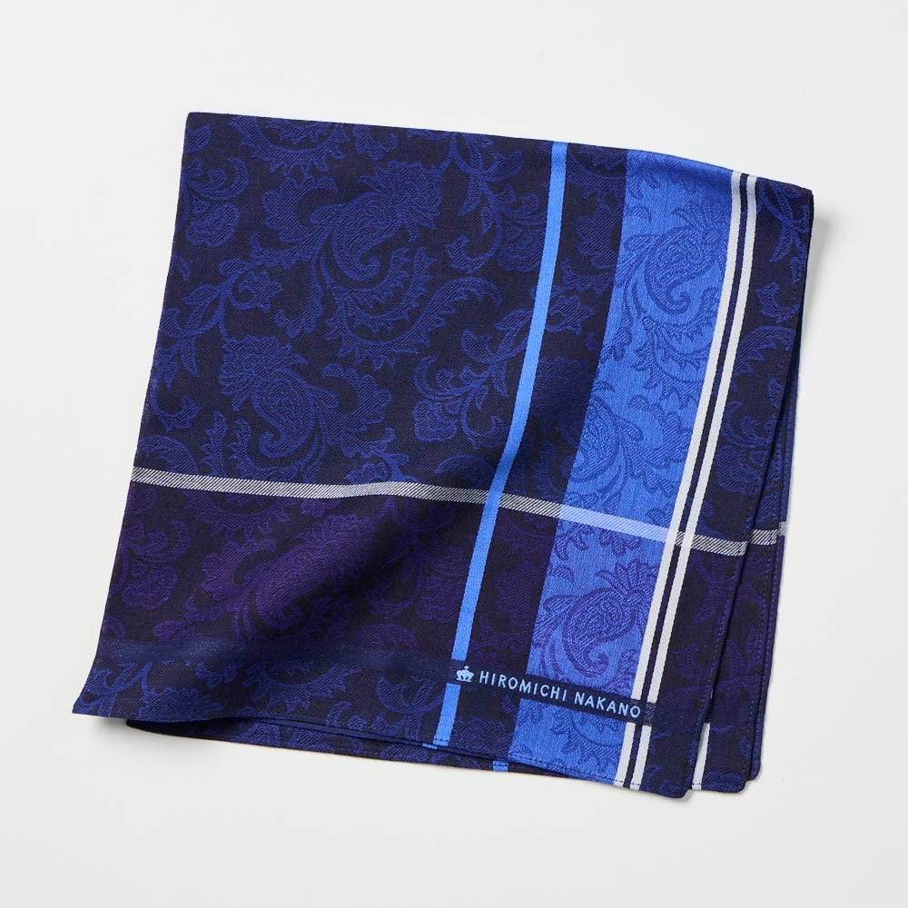 NO.112 白くまフラッグ青 ガーゼハンカチ ハンカチ オーダー 子ども 名前