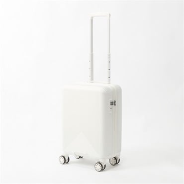 トップバリュ(TOPVALU) カラフルジッパーキャリー【Sサイズ】(ホワイト-47CM)
