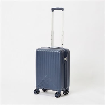トップバリュ(TOPVALU) カラフルジッパーキャリー【Sサイズ】(ネイビー-47CM)