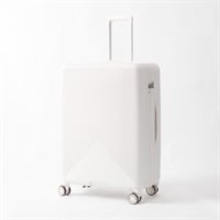 トップバリュ(TOPVALU) カラフルジッパーキャリー【Lサイズ】(ホワイト-68CM)